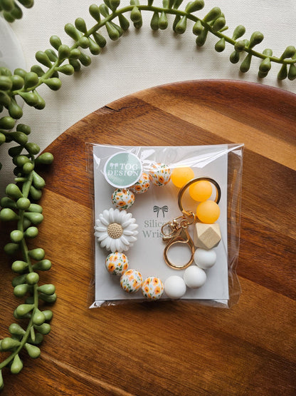 Orange Creamsicle Wristlet Keychain