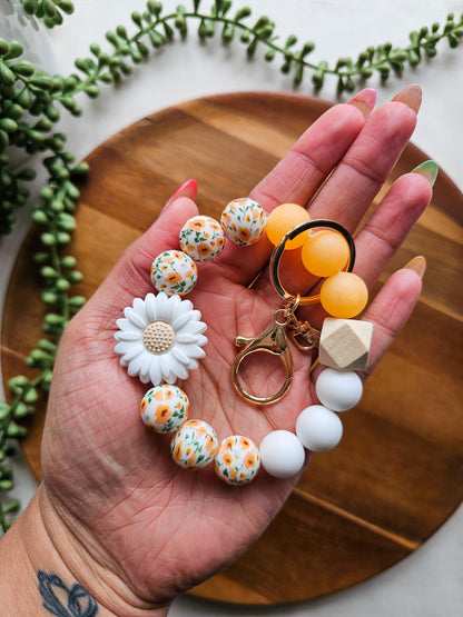 Orange Creamsicle Wristlet Keychain