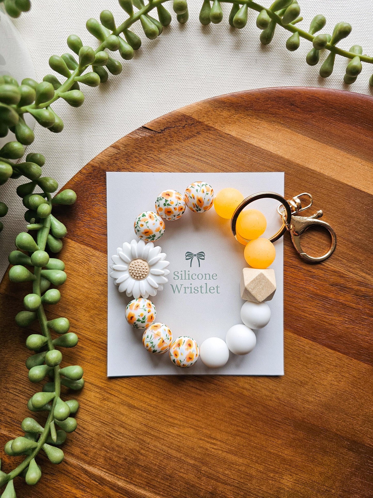 Orange Creamsicle Wristlet Keychain