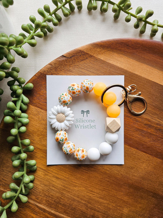 Orange Creamsicle Wristlet Keychain