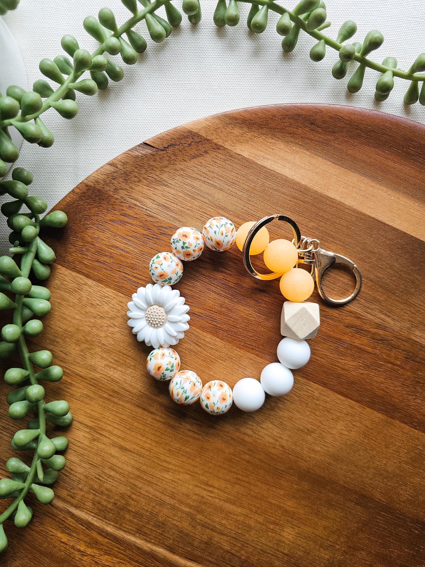 Orange Creamsicle Wristlet Keychain