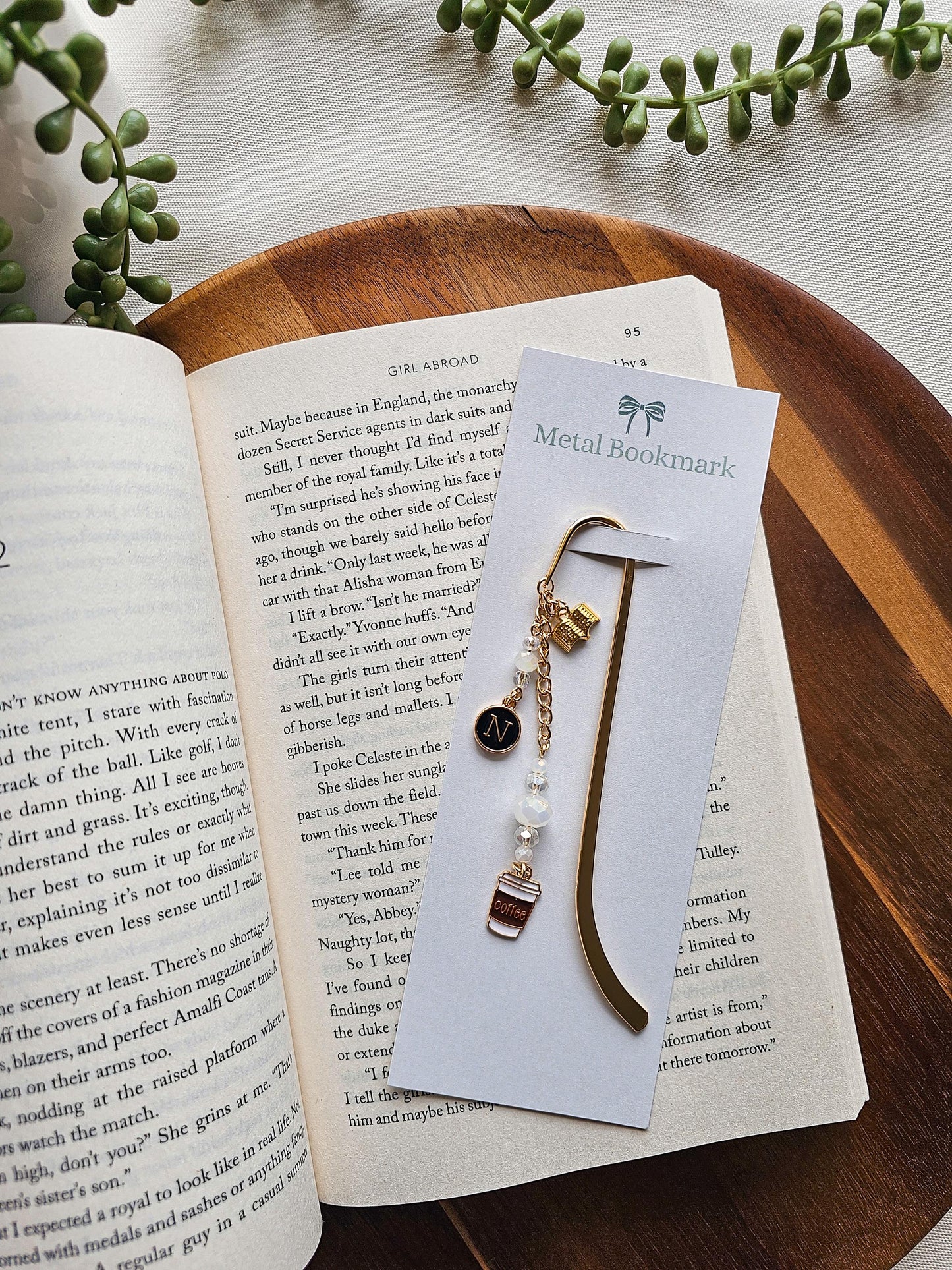 Books & Brews | Layered Charm Bookmark