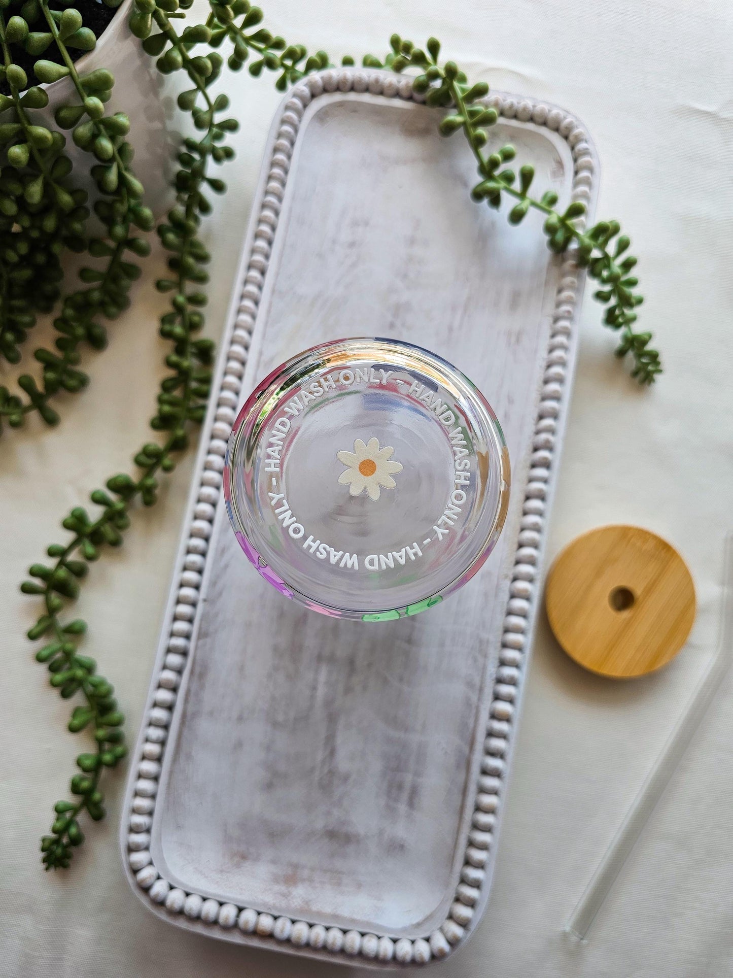 Pastel Bows Glass Coffee Cup