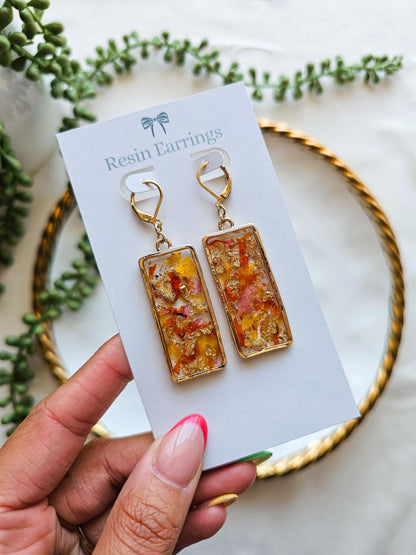 Willow | Pressed Flower Resin Earrings