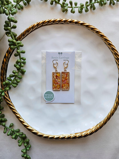 Willow | Pressed Flower Resin Earrings