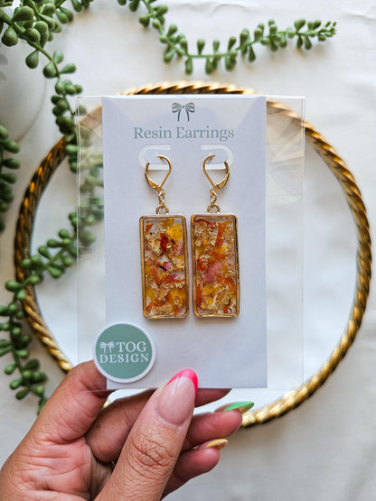Willow | Pressed Flower Resin Earrings