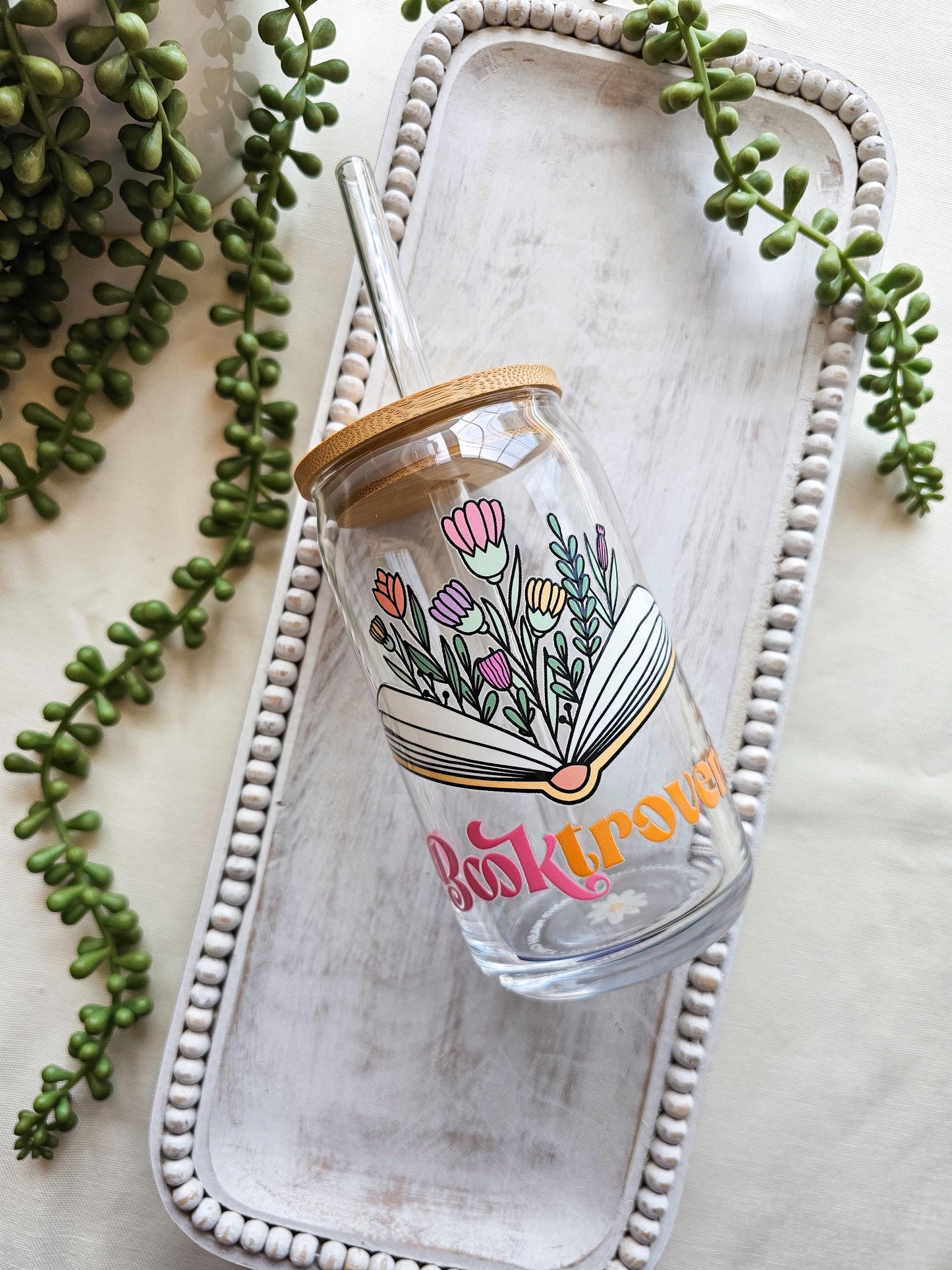 Booktrovert Glass Coffee Cup