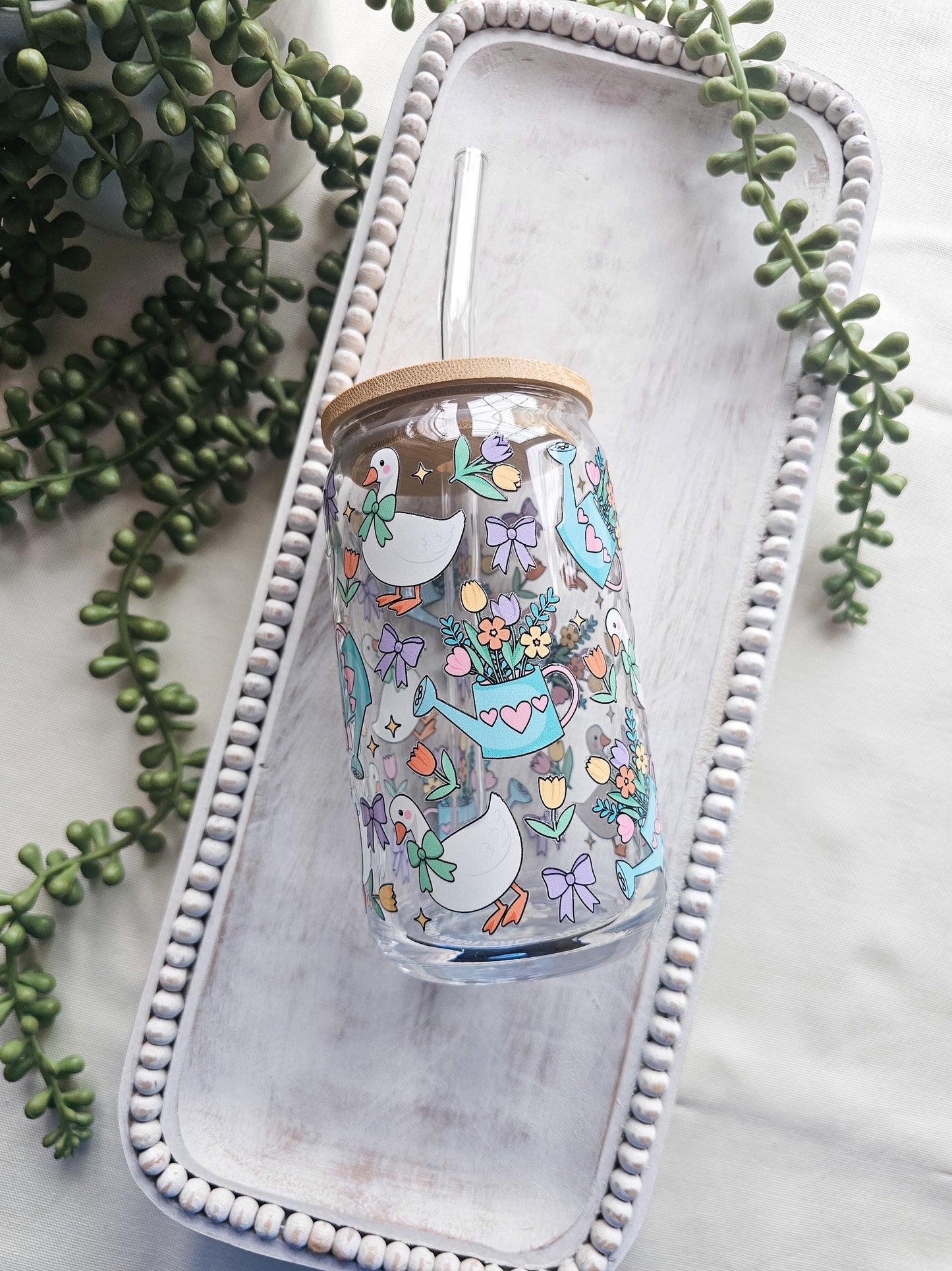 Just Ducky Glass Coffee Cup