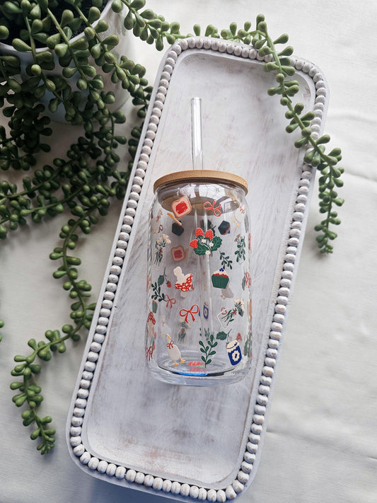 Cottage Breakfast Glass Coffee Cup