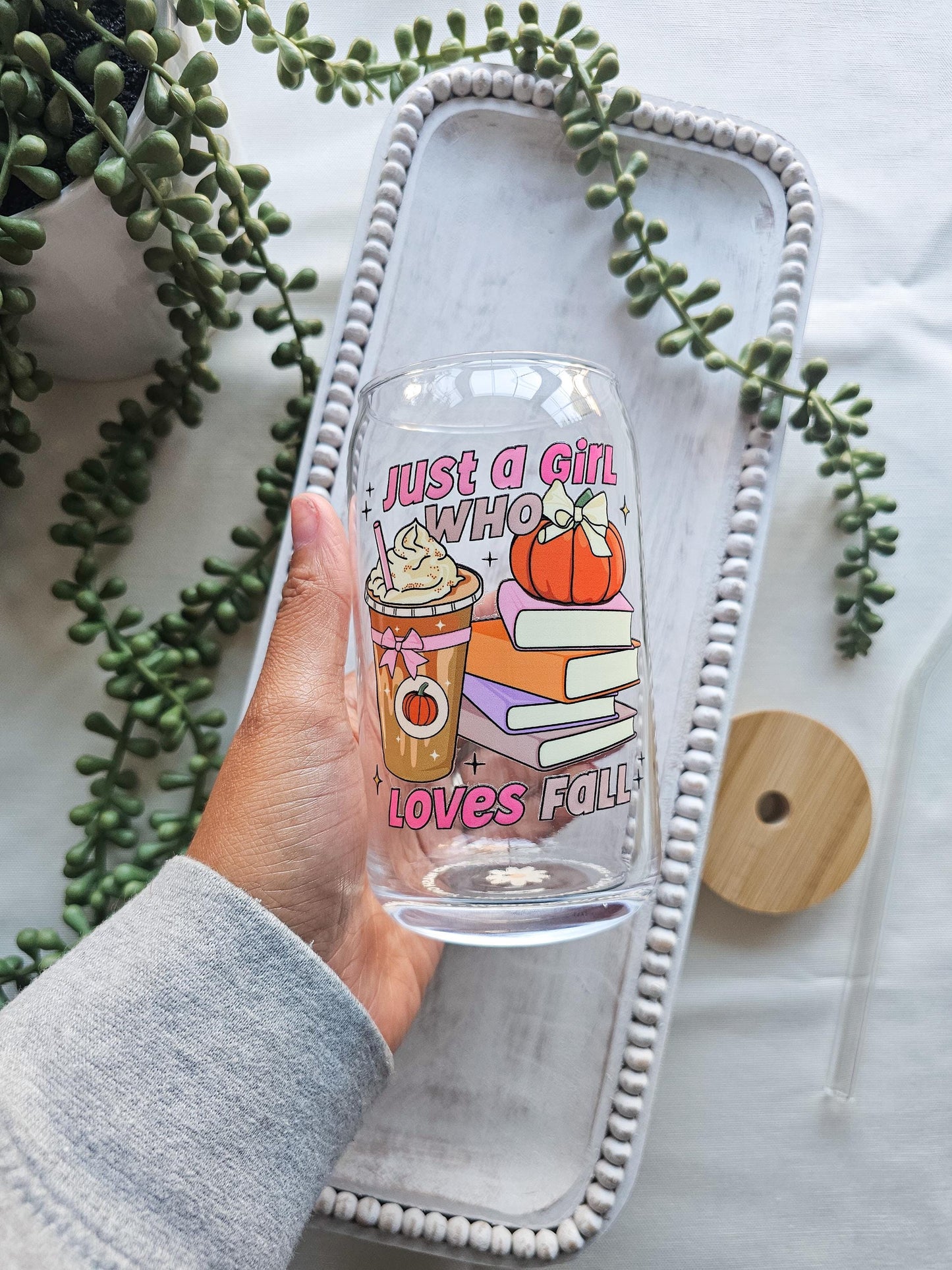 Just A Girl Glass Coffee Cup