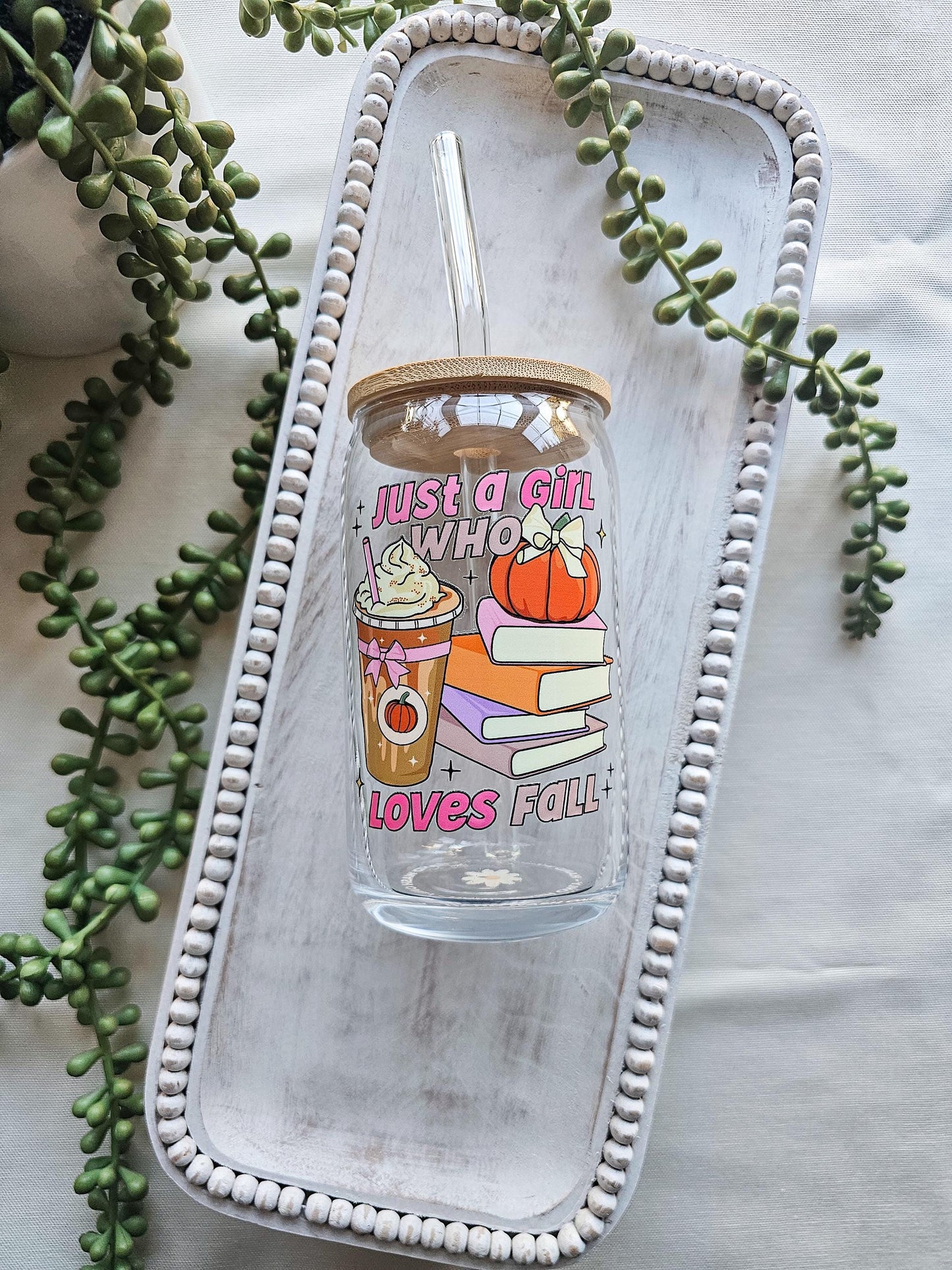 Just A Girl Glass Coffee Cup