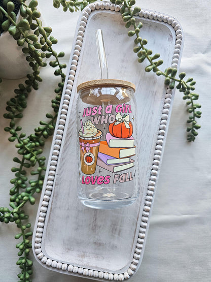 Just A Girl Glass Coffee Cup