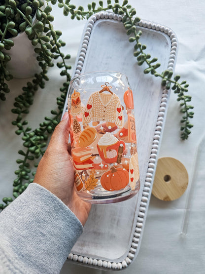 Pumpkin Everything Glass Coffee Cup