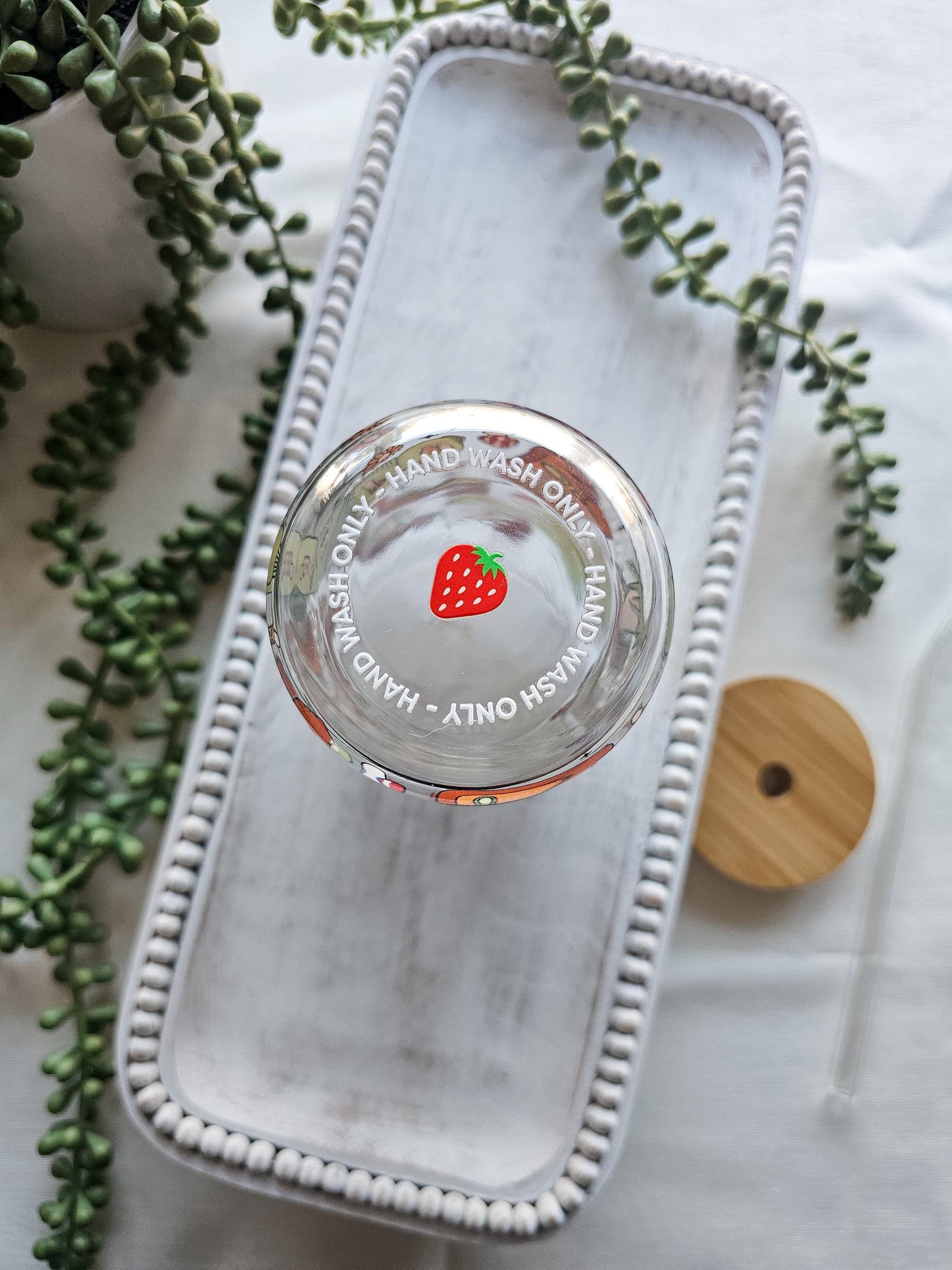 Autumn Cottage Glass Coffee Cup