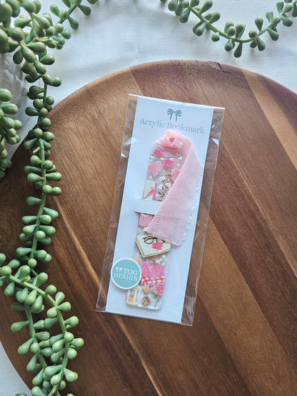 Girlie Fall Acrylic Bookmark