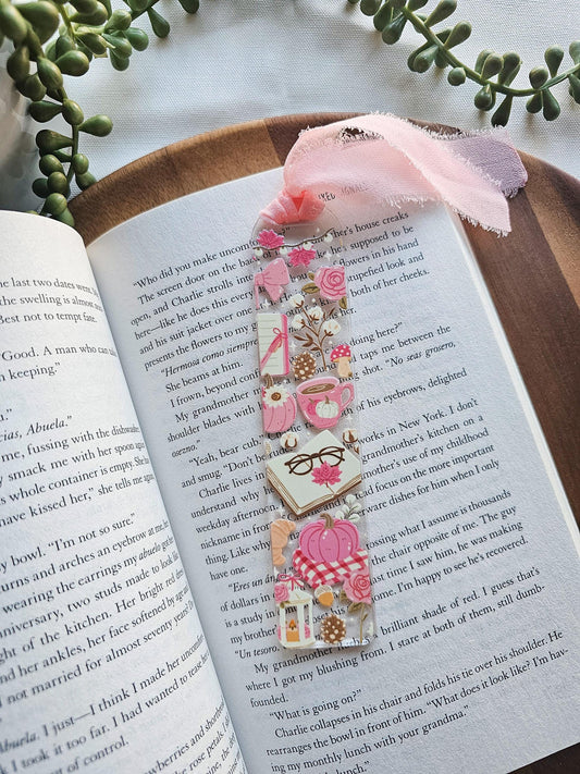Girlie Fall Acrylic Bookmark