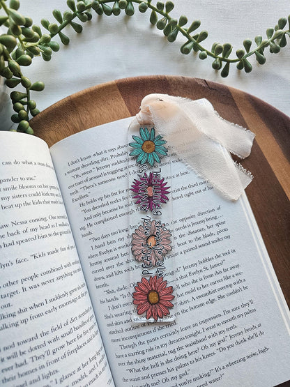 Peace & Kindness Acrylic Bookmark