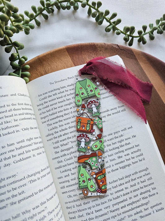 Autumn Cottage Acrylic Bookmark