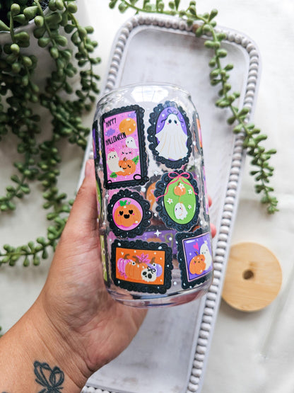 Spooky Frames Glass Coffee Cup