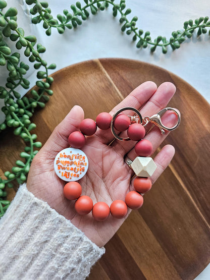 Just Fall Things Wristlet Keychain