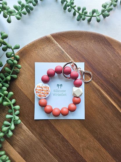 Just Fall Things Wristlet Keychain