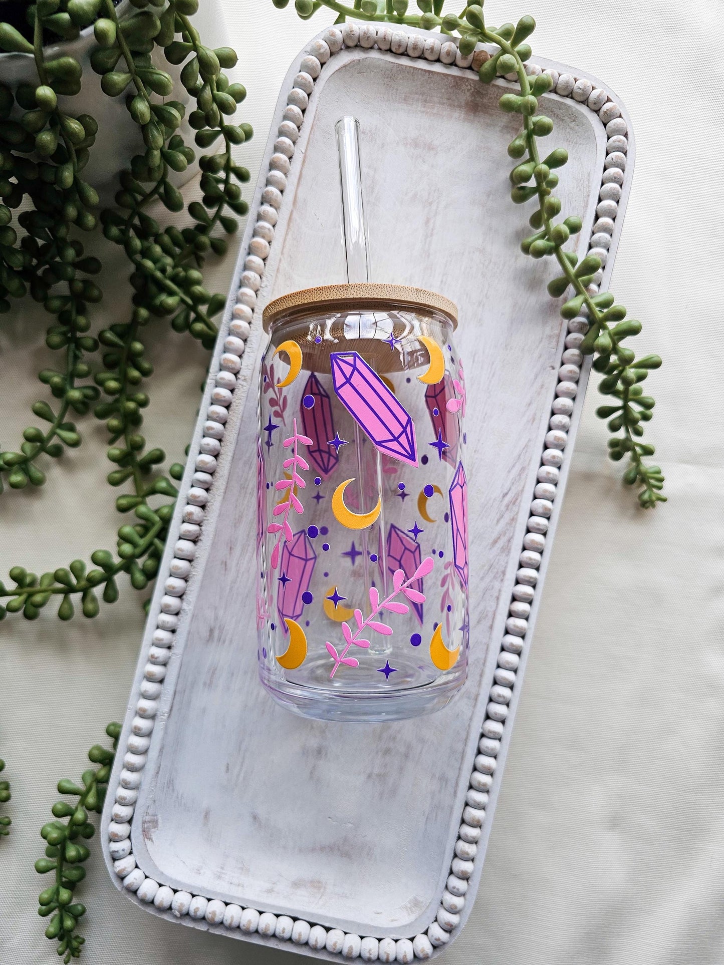 Me & My Crystals Glass Coffee Cup