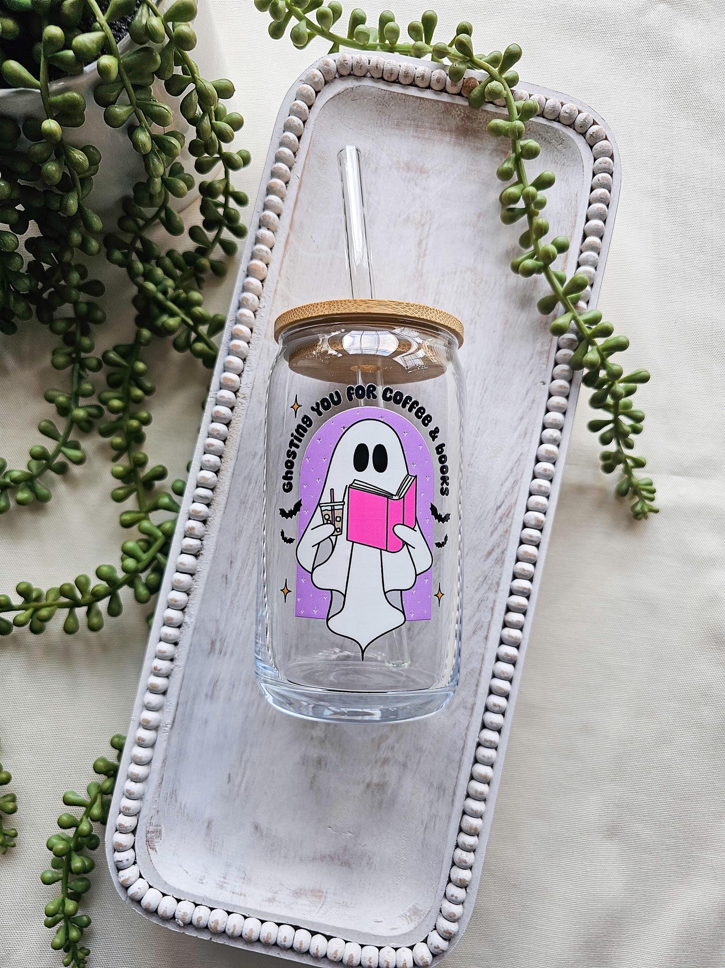Ghosting for Books Glass Coffee Cup