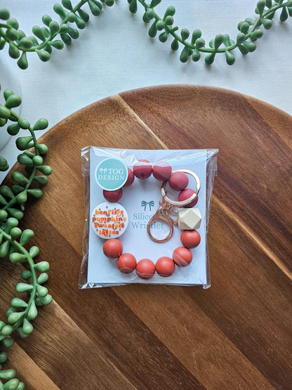 Just Fall Things Wristlet Keychain