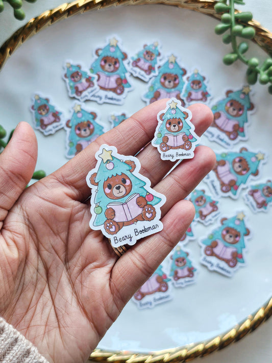 Beary Bookmas Sticker