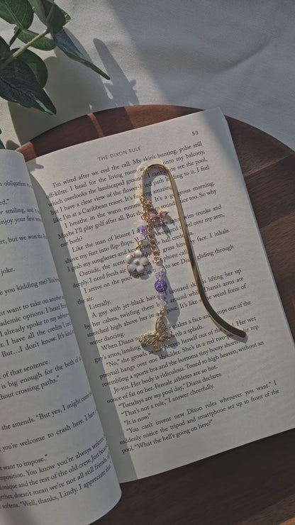Petals & Wings Layered Charm Bookmark