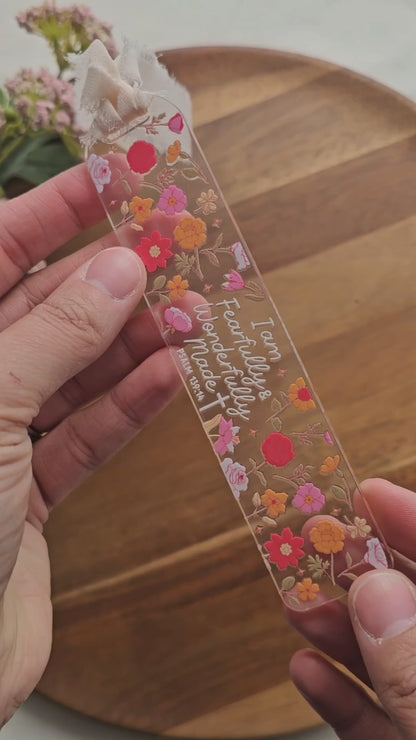 Wonderfully Made Acrylic Bookmark