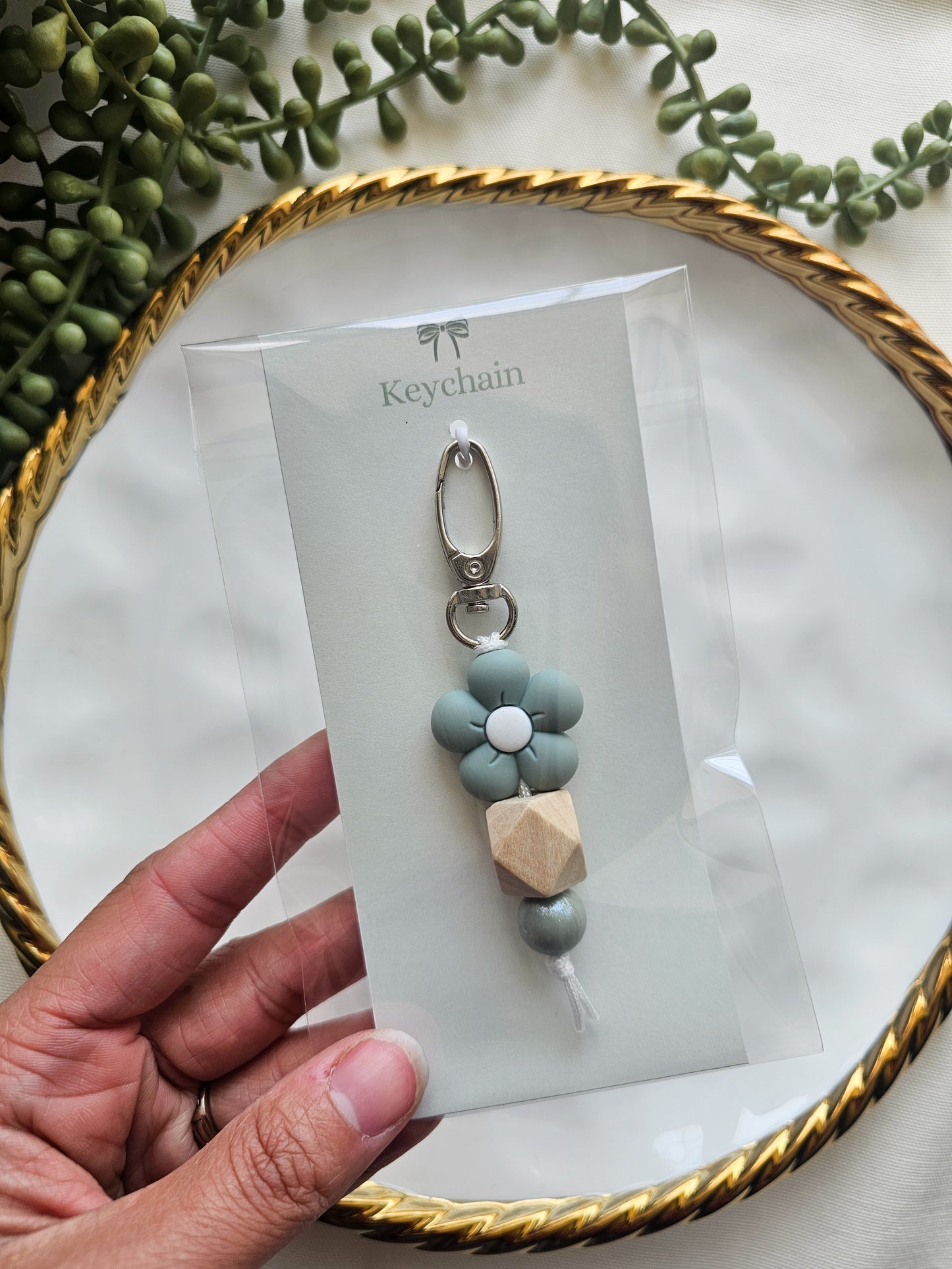 Sage Petals Kindle Buddy Keychain