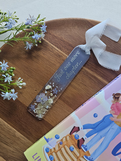 Periwinkle Pages Resin Bookmark