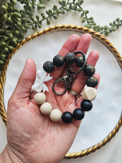 Midnight Bow Wristlet