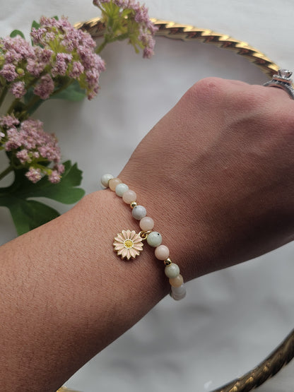 Blush Blooms Gemstone Bracelet
