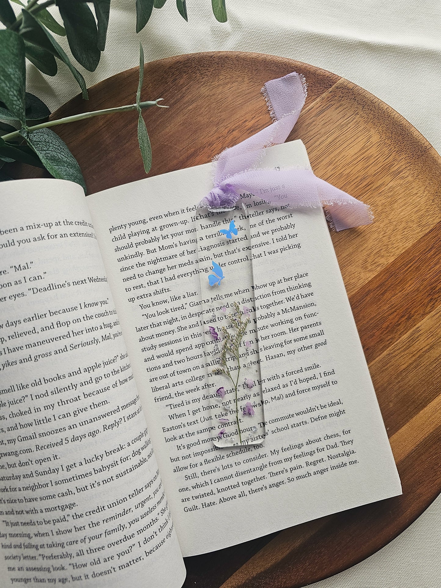 Lavender Fields Resin Bookmark