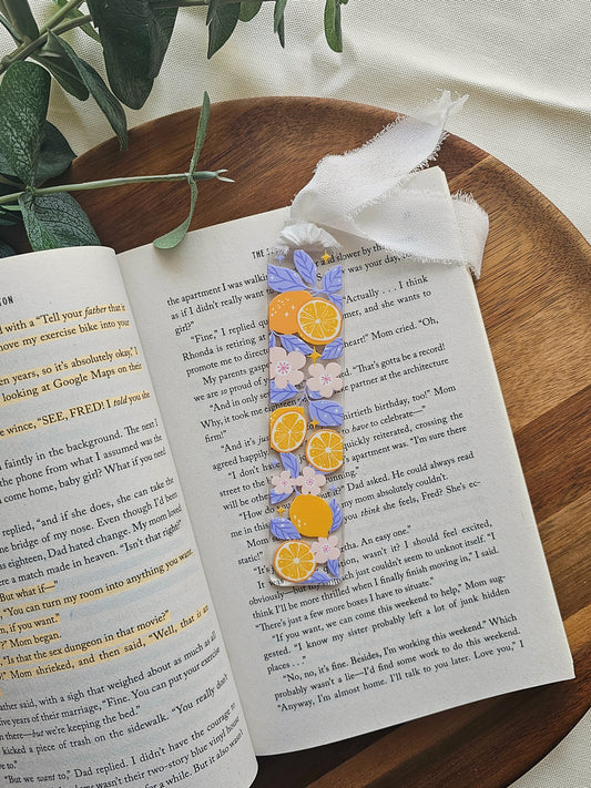 Lemon Blossoms Acrylic Bookmark