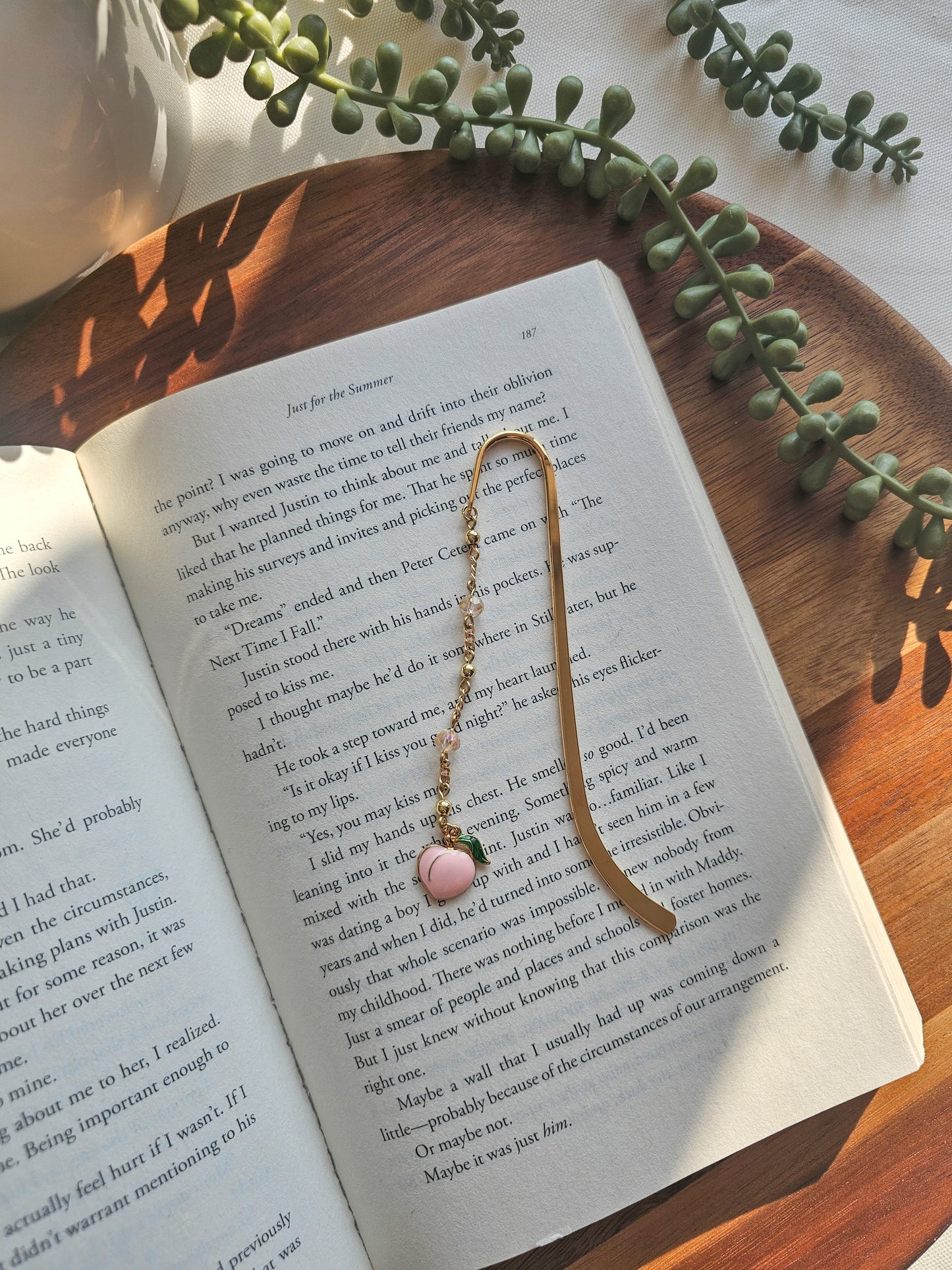 Peachy Pages Charm Bookmark