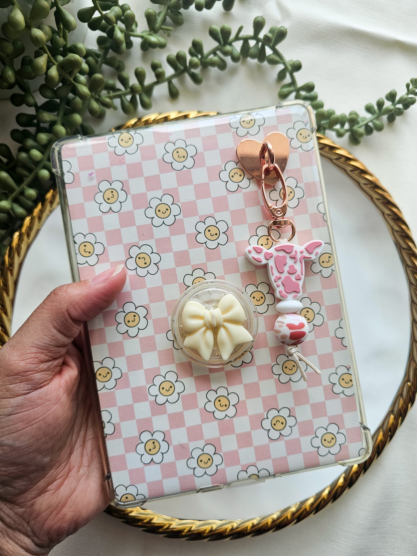 Strawberry Moo Kindle Buddy Keychain