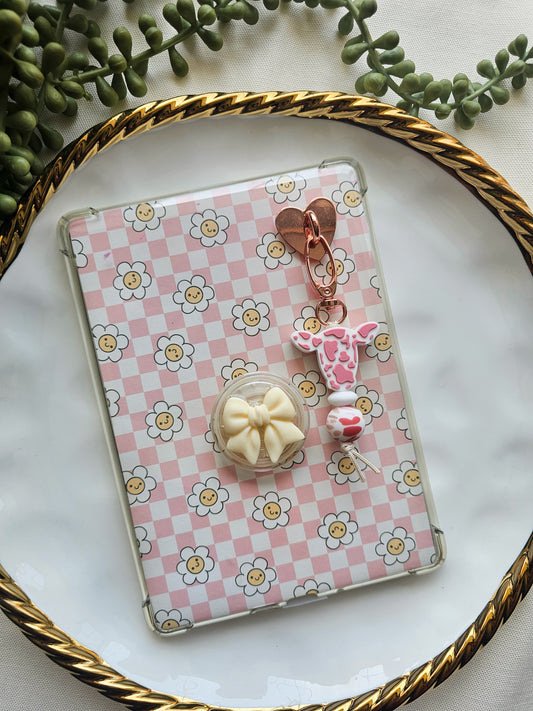 Strawberry Moo Kindle Buddy Keychain
