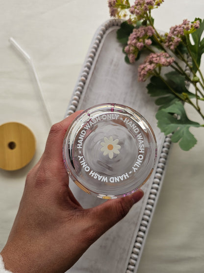 Morning in Bloom Glass Coffee Cup