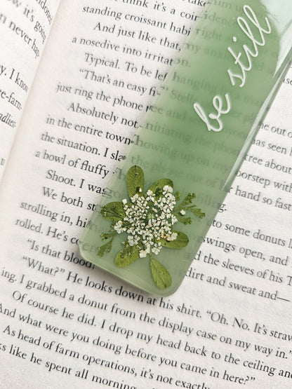 Be Still Resin Bookmark