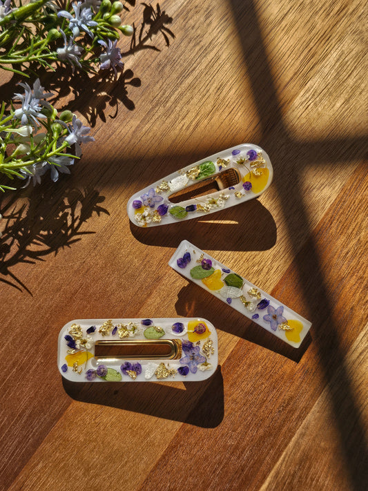 Blueberry Fields Barrette Set