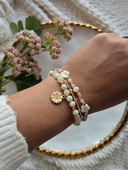 Blush Blooms Bracelet Stack