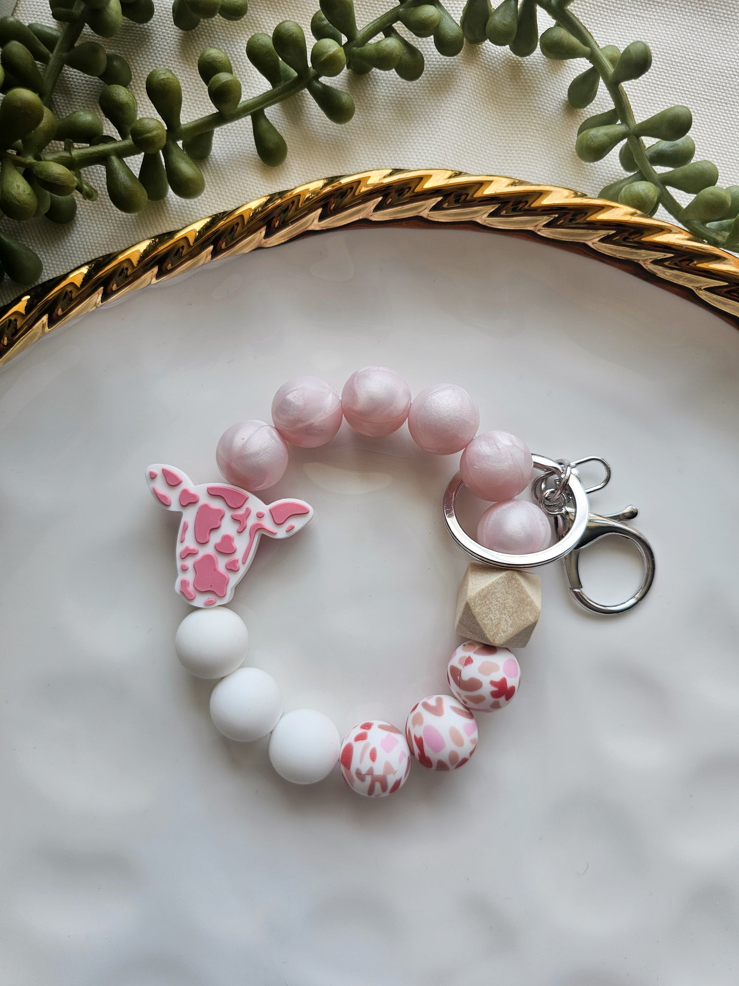 Strawberry Moo Wristlet