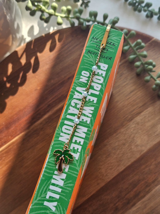 Palm & Prose Charm Bookmark