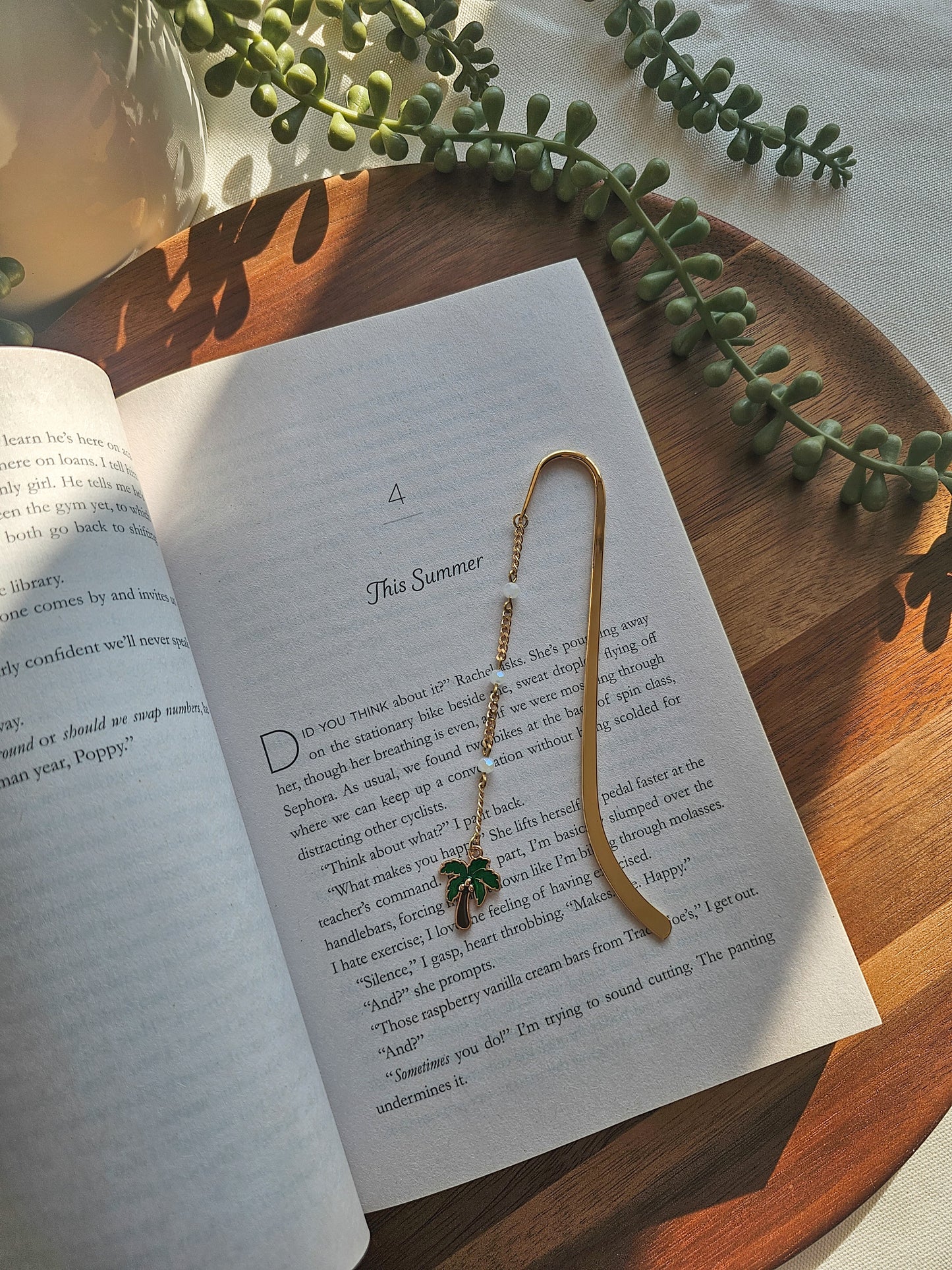 Palm & Prose Charm Bookmark
