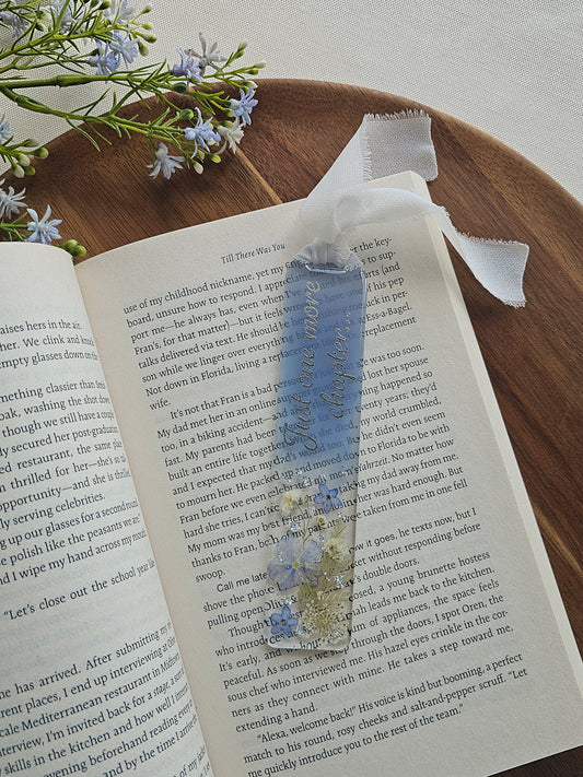 Periwinkle Pages Resin Bookmark