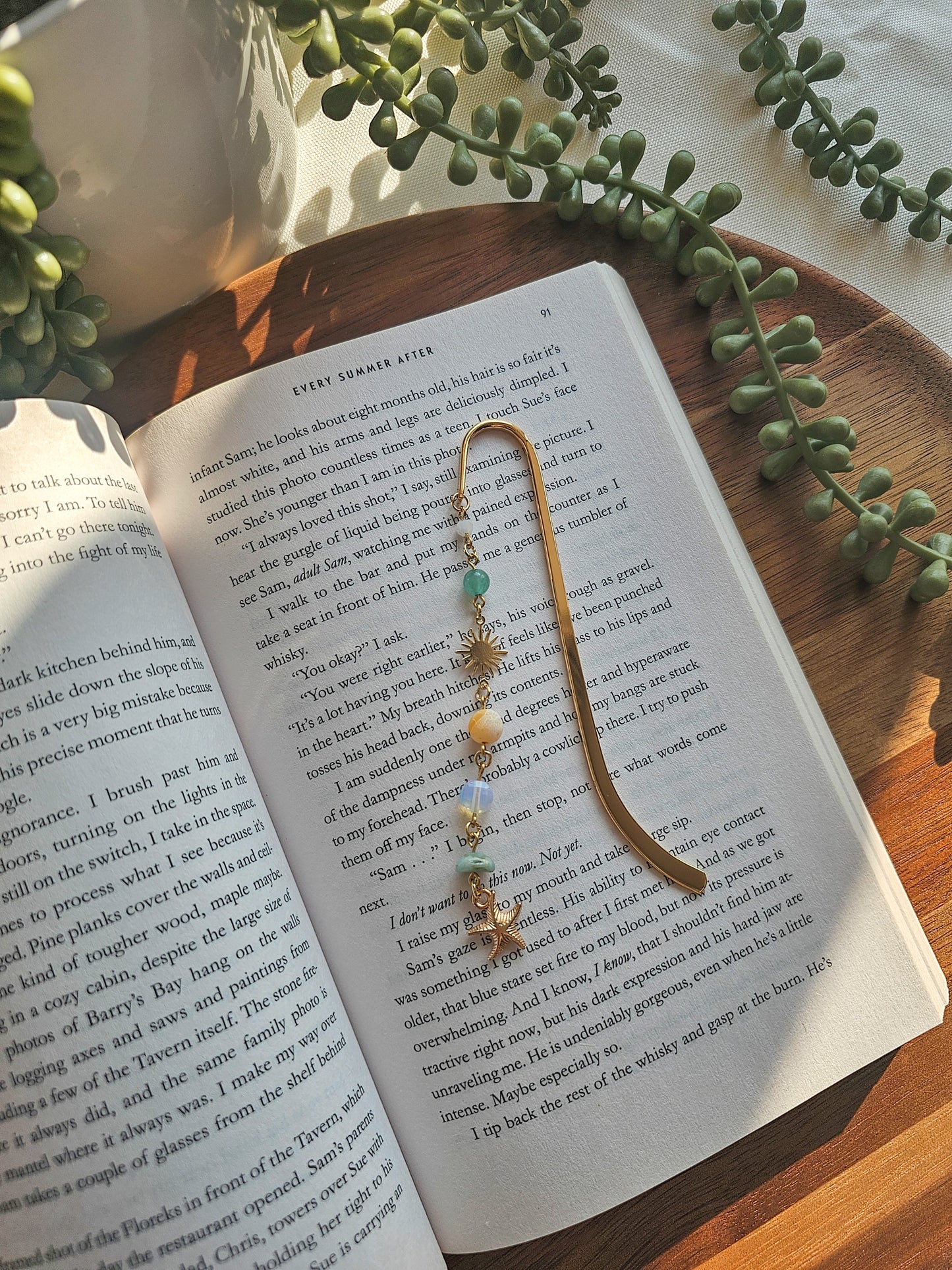 Sunlit Shores Charm Bookmark