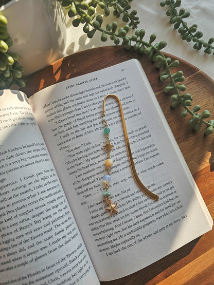 Sunlit Shores Charm Bookmark